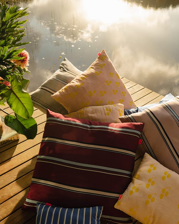 Stripped Wine Cushion